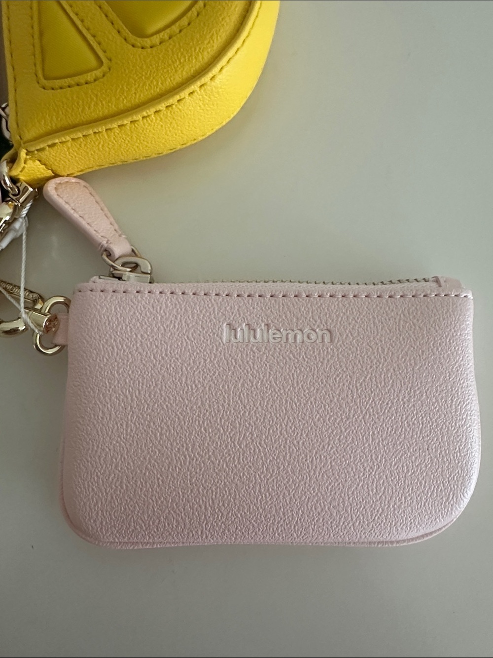lululemon athletica Pink Card Pouch with Yellow Citrus Coin Purse and Pink Strap - Picture 6 of 7